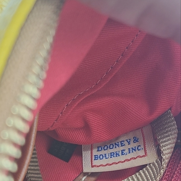 Dooney & Burke | Mustard Yellow Pebble Grain Small Zipper Crossbody Bag - Picture 4 of 15